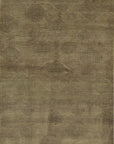 Isolated view of Exquisite Yara Brown Hand Knotted Wool Rug, showcasing its intricate geometric pattern and rich, warm brown tones.
