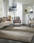 Graceful Selene Gold Hand Knotted Wool Rug
