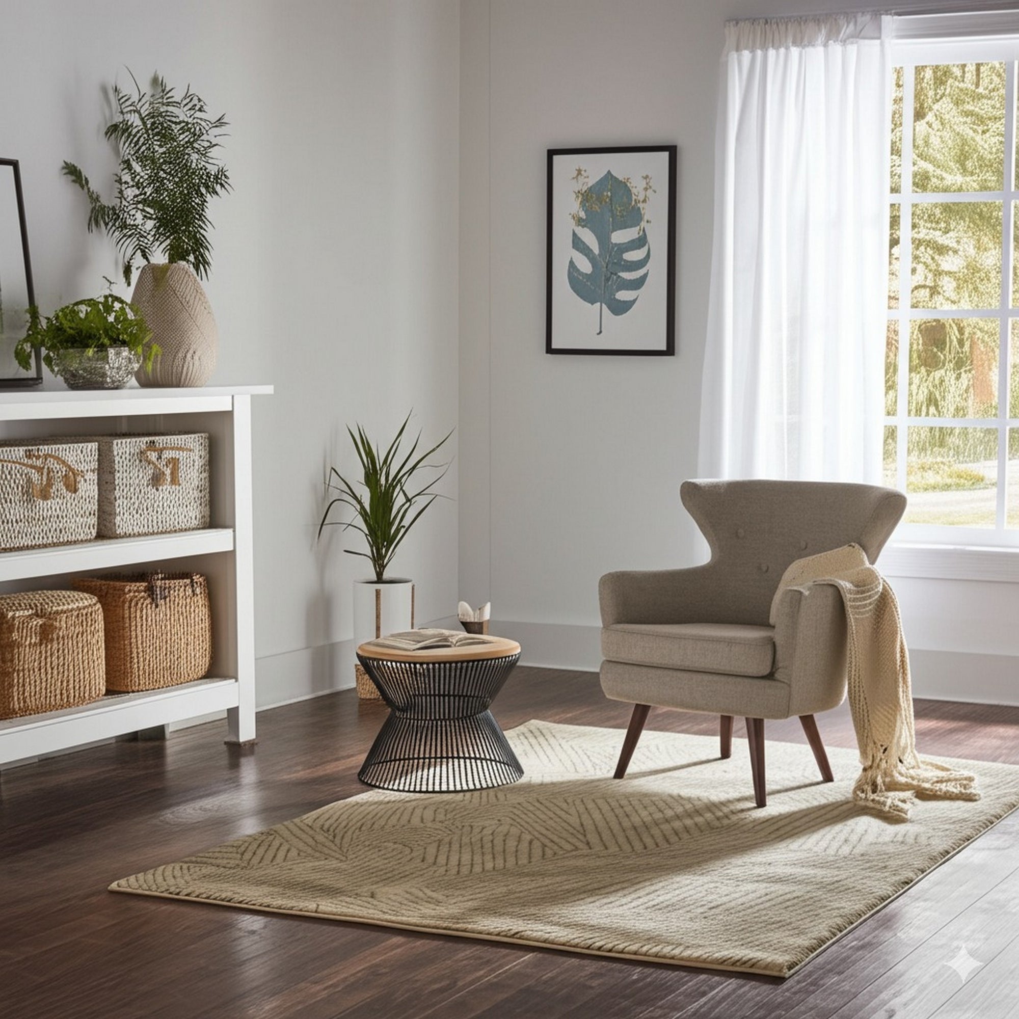 Celia Stylish Gold Hand Knotted Wool Rug