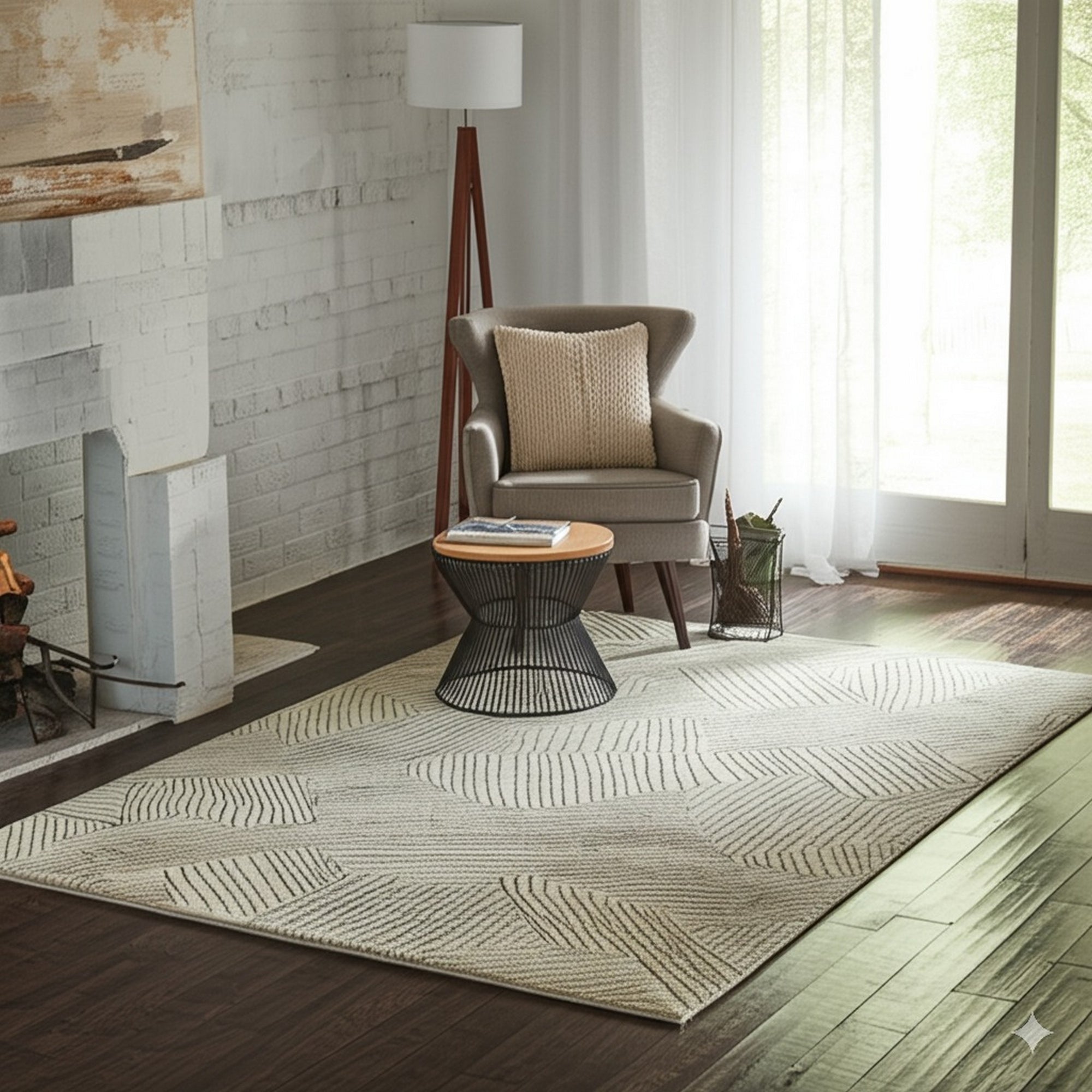 Celia Stylish Gold Hand Knotted Wool Rug