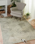 Celia Stylish Gold Hand Knotted Wool Rug