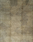 Isolated view of Celia Stylish Gold Hand Knotted Wool Rug, showcasing its design.