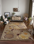 Serene Timeless Brown Hand Knotted Wool Rug