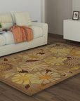 Serene Timeless Brown Hand Knotted Wool Rug