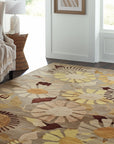 Serene Timeless Brown Hand Knotted Wool Rug