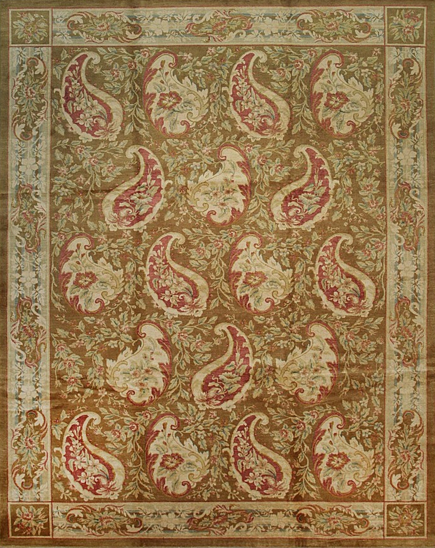 Isolated view of Elena Xena Beige Hand Knotted Wool Rug, showcasing its design.