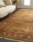 Giselle Zinnia Brown Hand Knotted Wool Rug