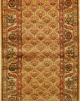 Isolated view of Giselle Zinnia Brown Hand Knotted Wool Rug, showcasing its intricate floral design and warm brown tones.
