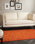 Nadia Lydia Red Flatweave Wool Rug
