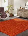 Nadia Lydia Red Flatweave Wool Rug