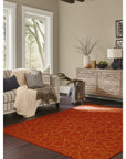 Nadia Lydia Red Flatweave Wool Rug