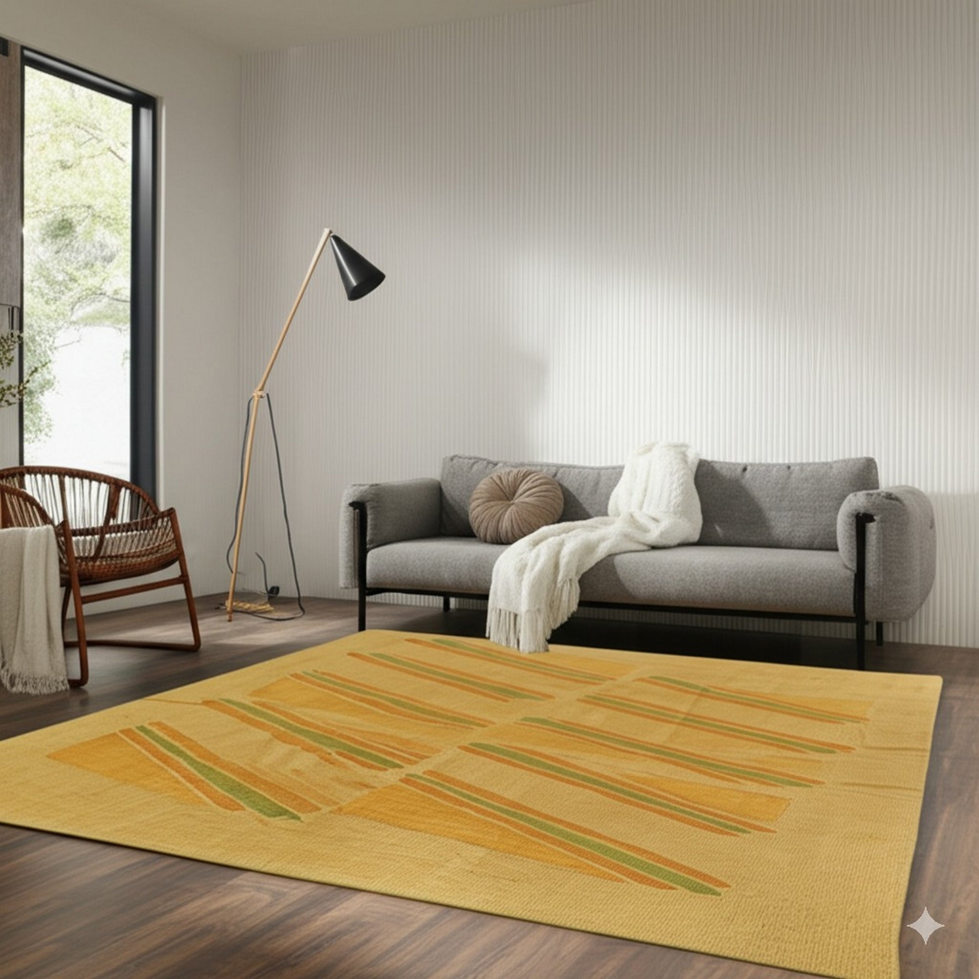Sloane Maya Beige Flatweave Wool Rug
