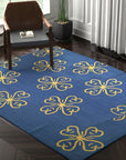 Elena Opulent Blue Flatweave Wool Rug