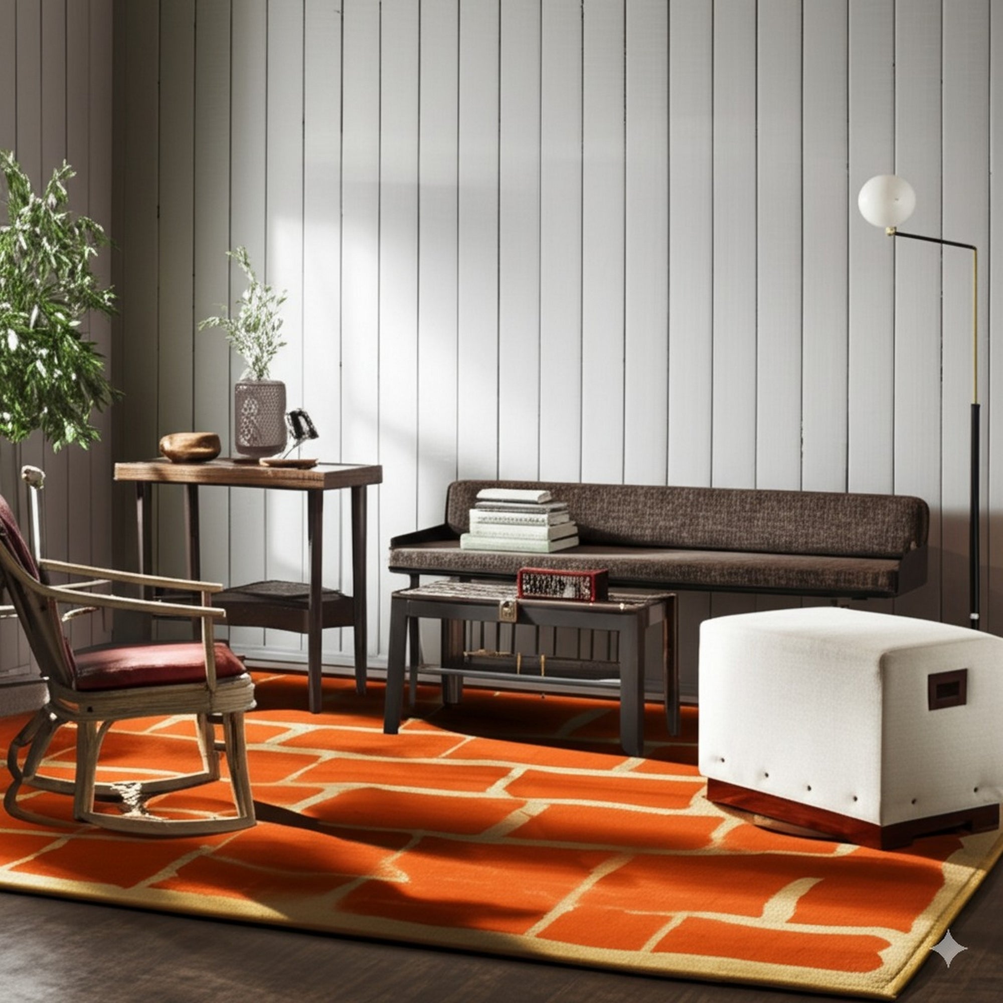 Kira Amara Orange Flatweave Wool Rug