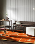 Kira Amara Orange Flatweave Wool Rug