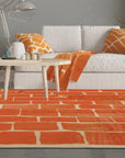 Kira Amara Orange Flatweave Wool Rug