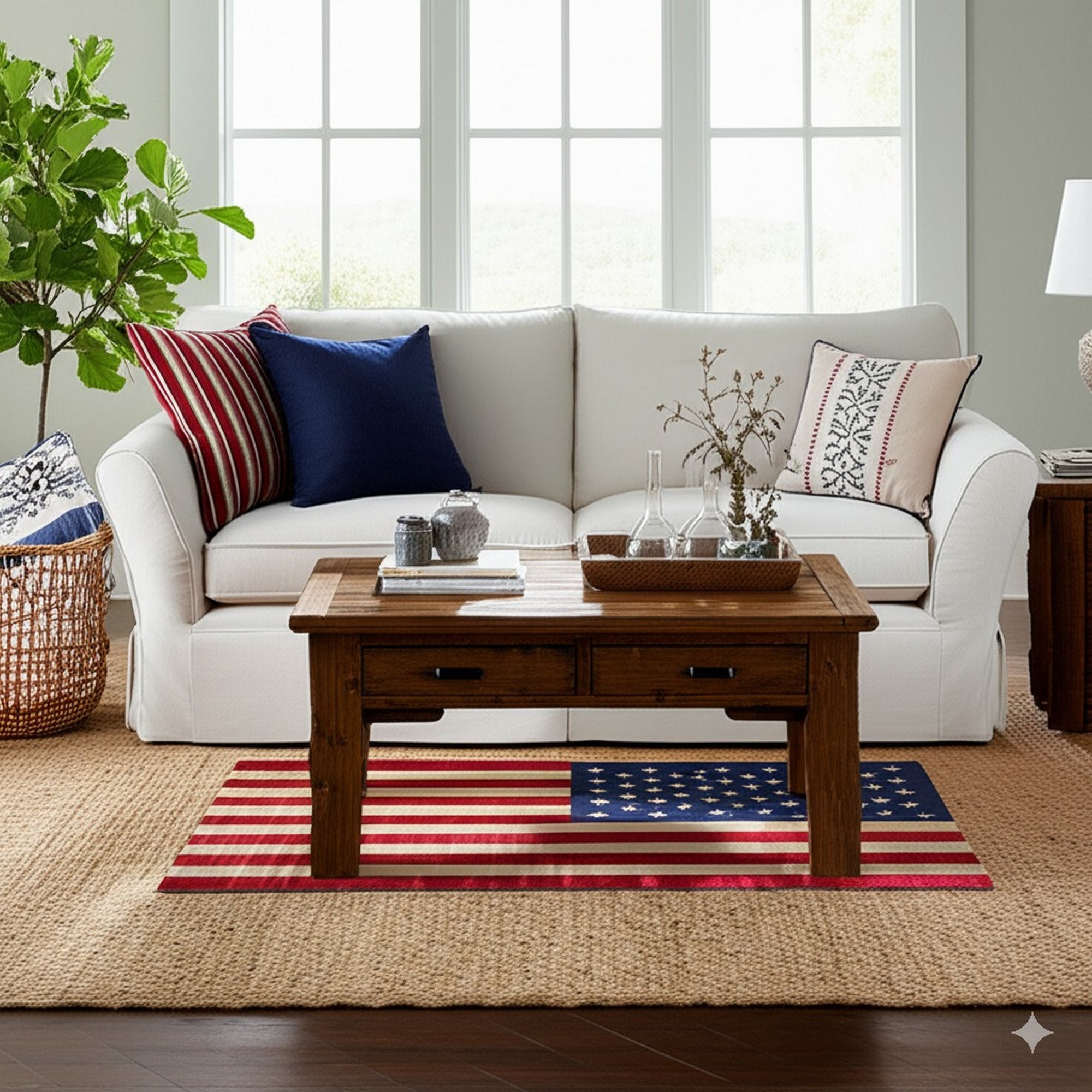 Maya Dazzling Usa Flatweave Wool Rug