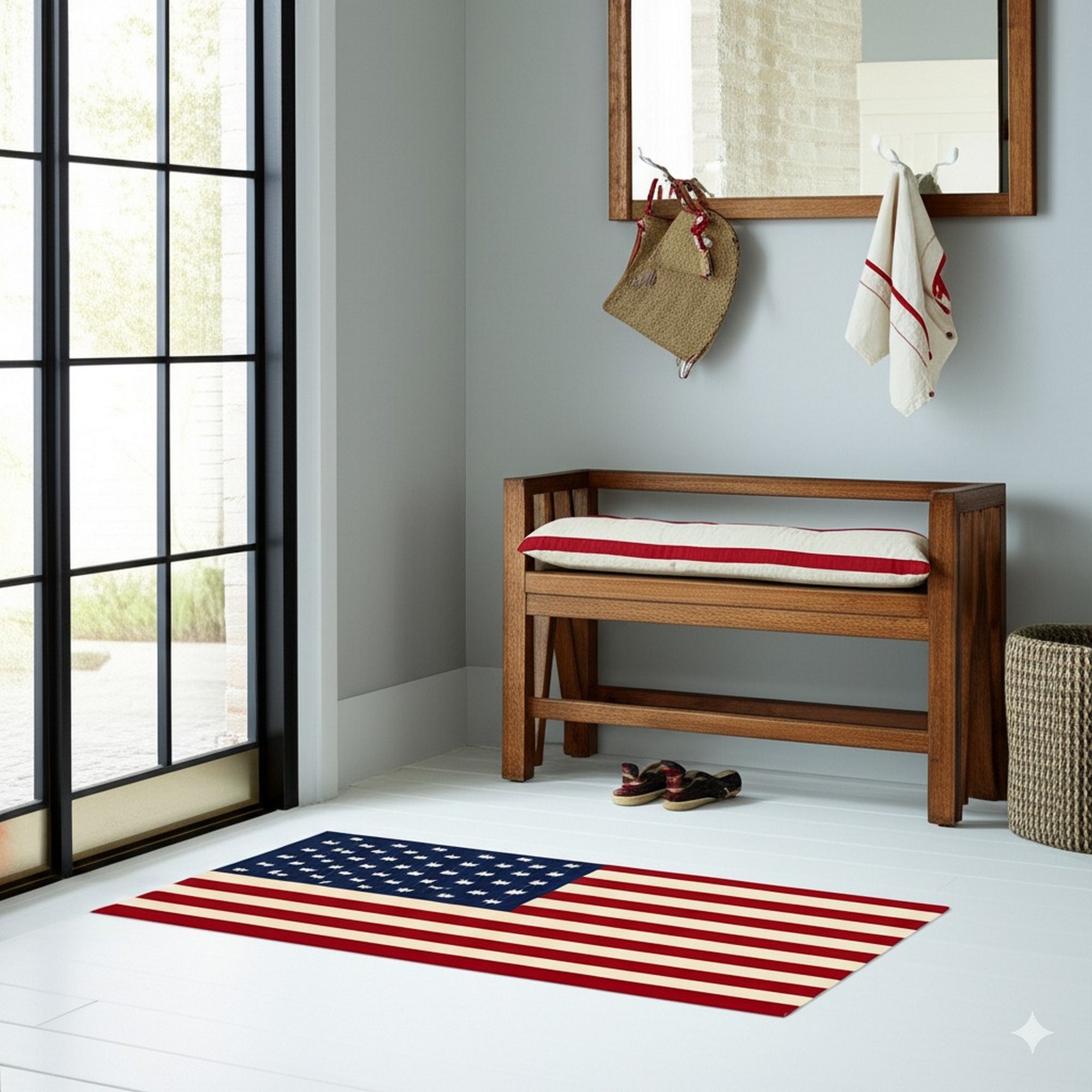 Maya Dazzling Usa Flatweave Wool Rug