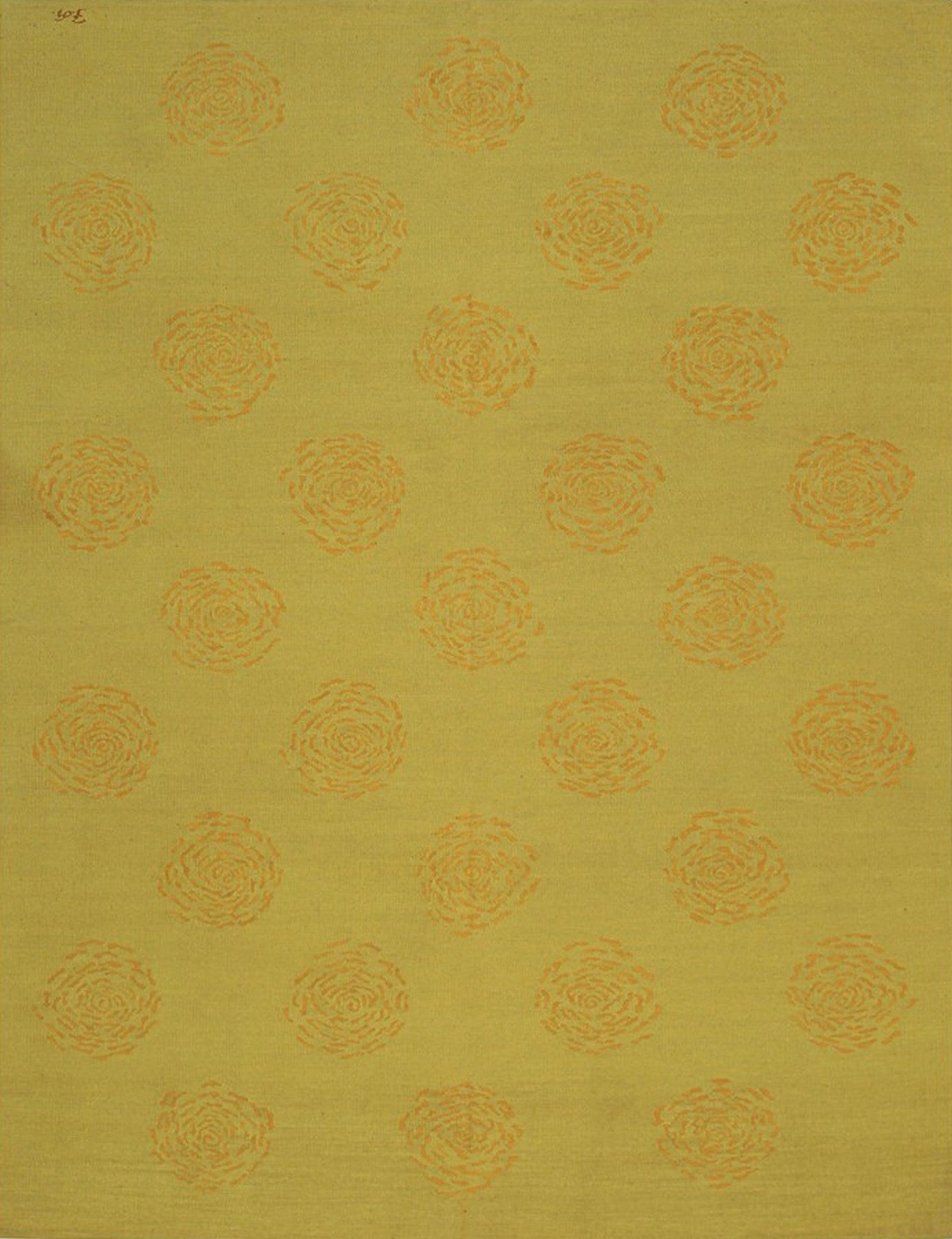 Isolated view of Dahlia Exquisite Orange Flatweave Wool Rug, showcasing its design.