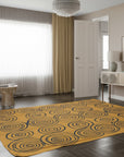 Stylish Iris Yellow Hand Knotted Wool Rug