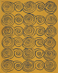 Isolated view of Stylish Iris Yellow Hand Knotted Wool Rug, showcasing its design.