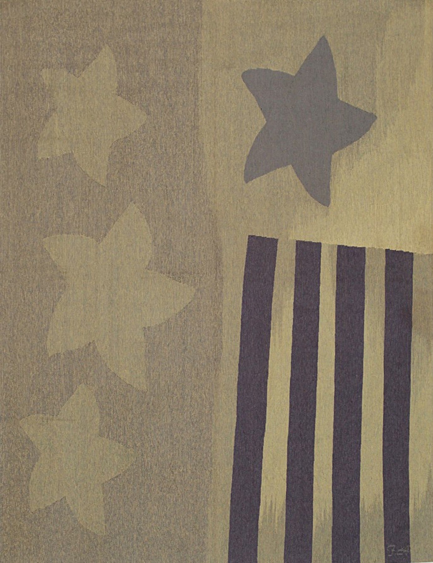 Isolated view of Warm Ophelia Green Flatweave Wool Rug, showcasing its design.