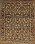 Isolated view of Elegant Warm Red Hand Knotted Wool Rug, showcasing its intricate hand-knotted design.