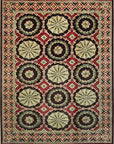 Isolated view of Giselle Violet Red Hand Knotted Wool Rug, showcasing its intricate floral and geometric design.