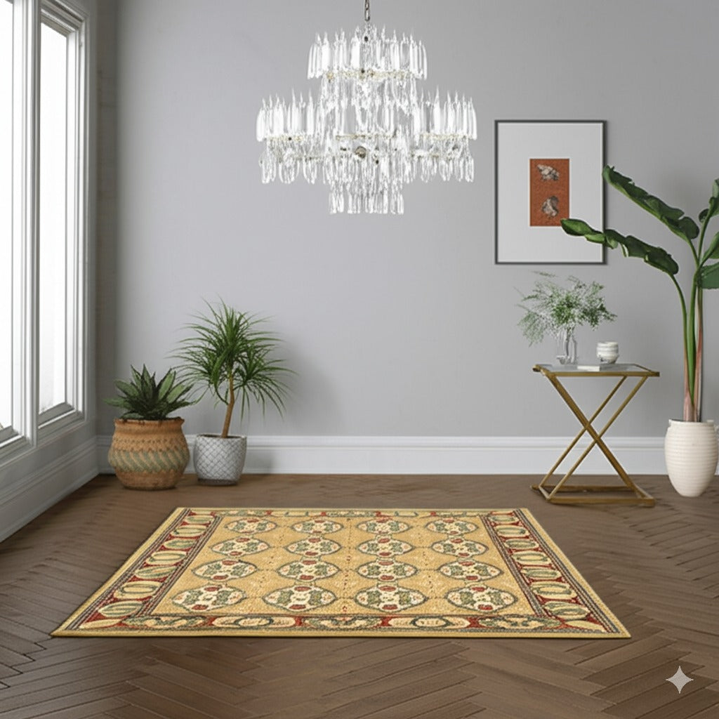 Iris Cozy Beige Hand Knotted Wool Rug