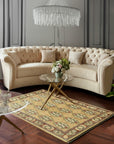 Iris Cozy Beige Hand Knotted Wool Rug