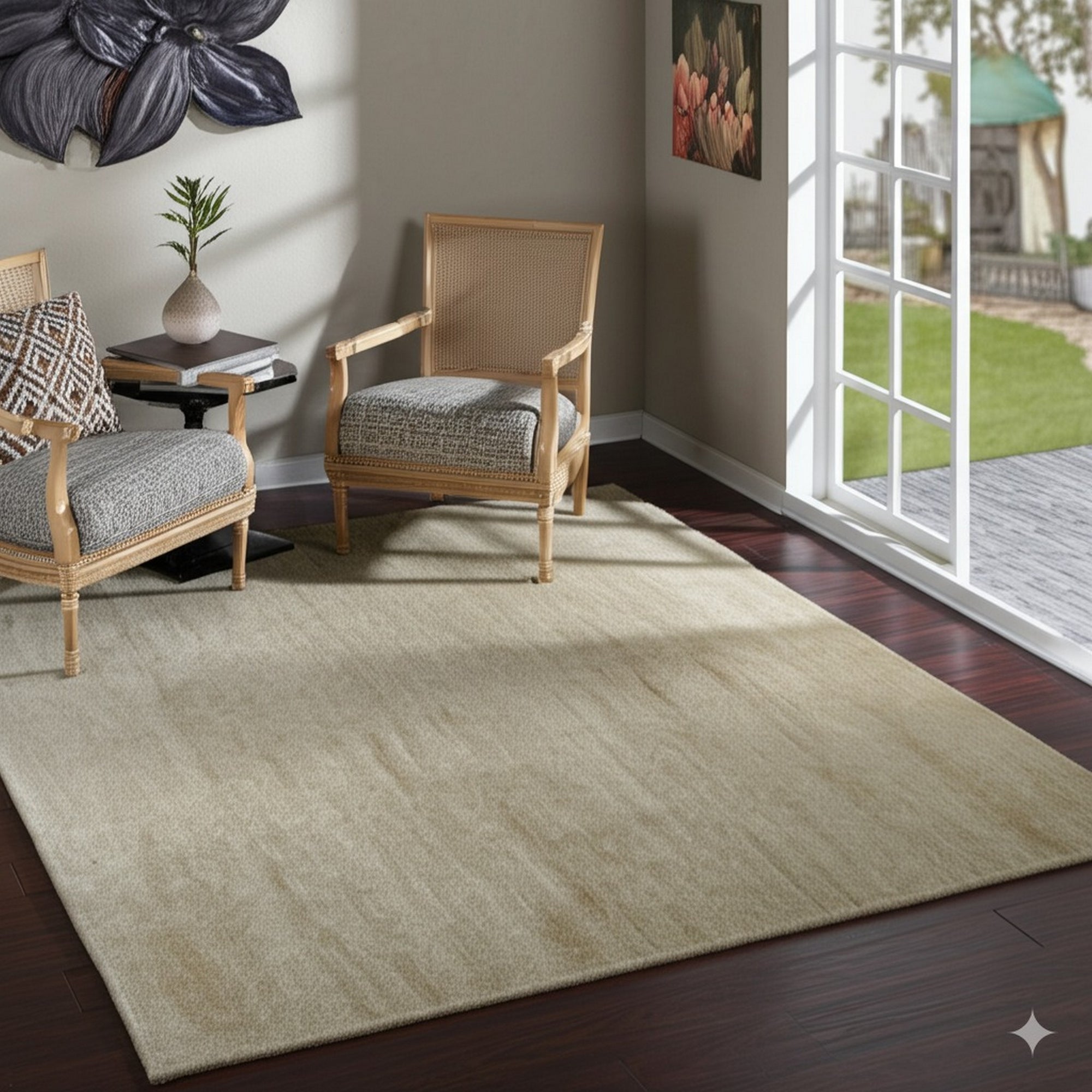 Sandstone Serenity Brown Hand-Knotted Wool Rug