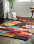 Captivating Amara Multicolored Hand Tufted Wool Rug