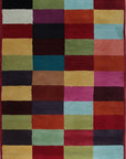 Isolated view of Captivating Amara Multicolored Hand Tufted Wool Rug, showcasing its vibrant, abstract design.