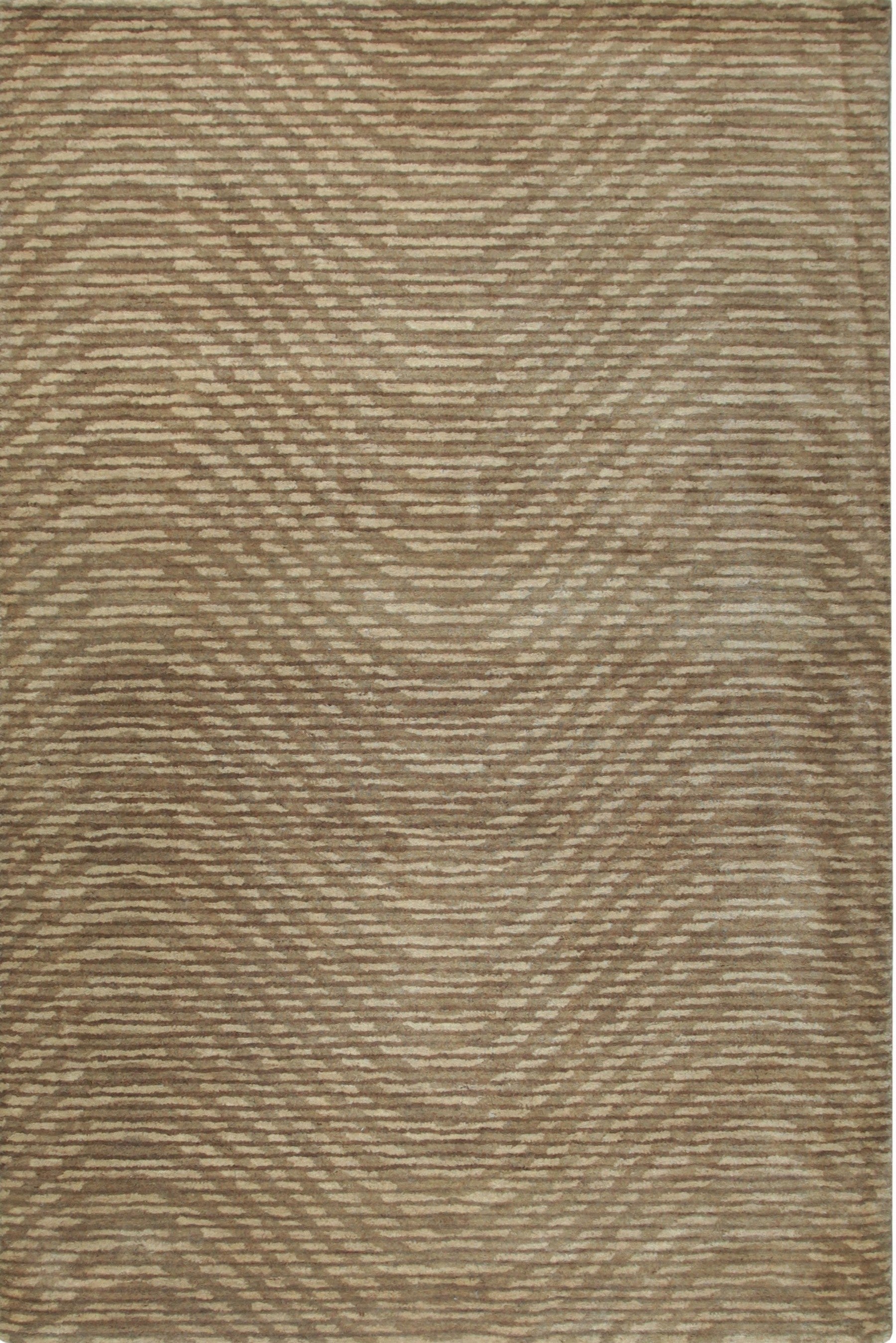Isolated view of Sloane Freya Brown Hand Tufted Wool Rug, showcasing its design.