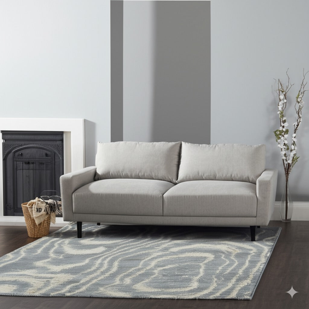 Graceful Captivating Gray Hand Tufted Wool Rug