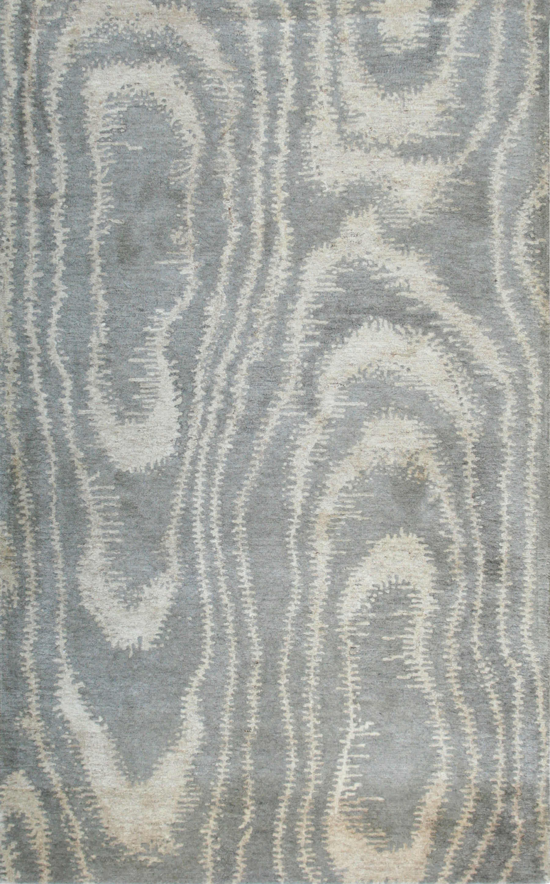 Isolated view of Graceful Captivating Gray Hand Tufted Wool Rug, showcasing its design.