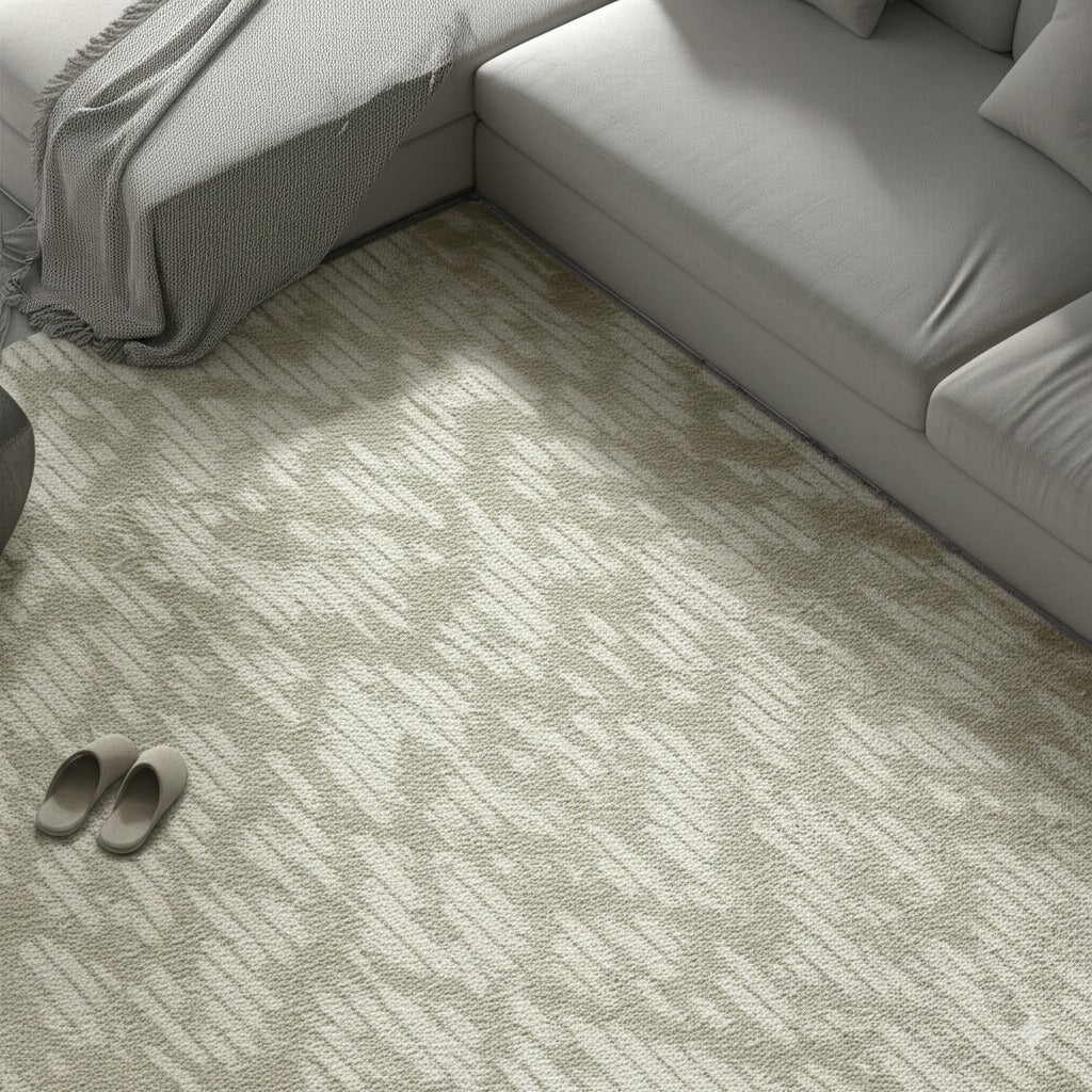 Vibrant Alluring Beige Hand Tufted Wool Rug
