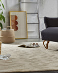 Vibrant Alluring Beige Hand Tufted Wool Rug