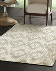 Vibrant Alluring Beige Hand Tufted Wool Rug