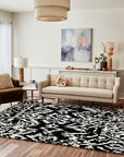 Luna Willow Black, White Hand Tufted Wool Rug