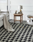 Inviting Timeless Black, White Hand Tufted Wool Rug