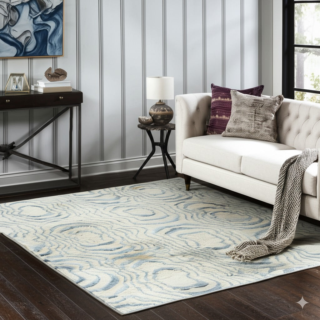 Vibrant Dahlia Beige Hand Tufted Wool Rug