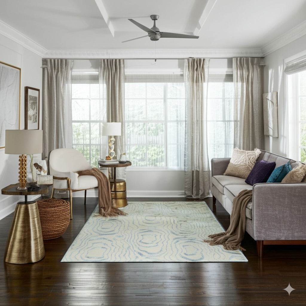 Vibrant Dahlia Beige Hand Tufted Wool Rug