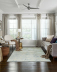 Vibrant Dahlia Beige Hand Tufted Wool Rug
