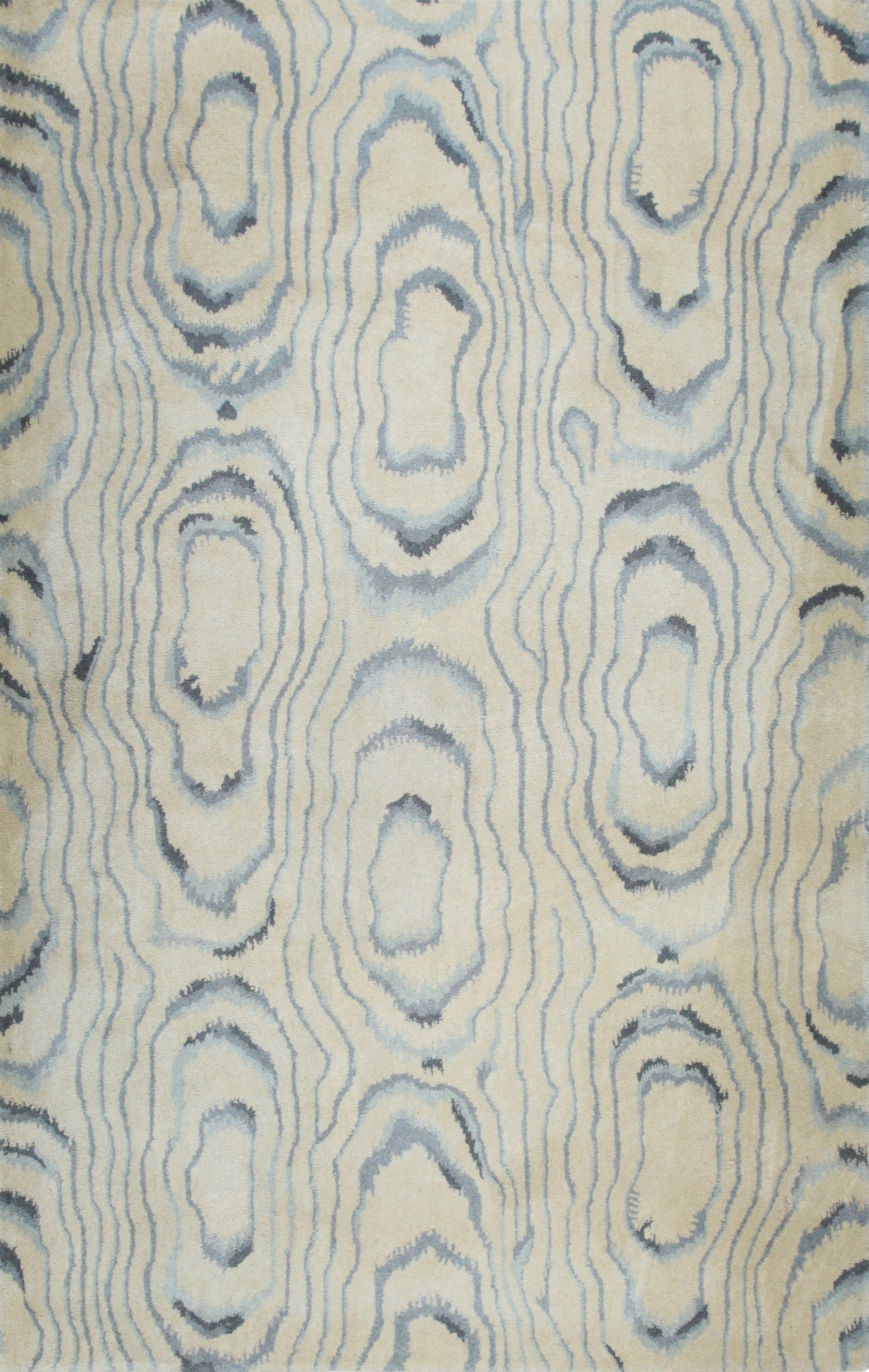 Isolated view of Vibrant Dahlia Beige Hand Tufted Wool Rug, showcasing its design.