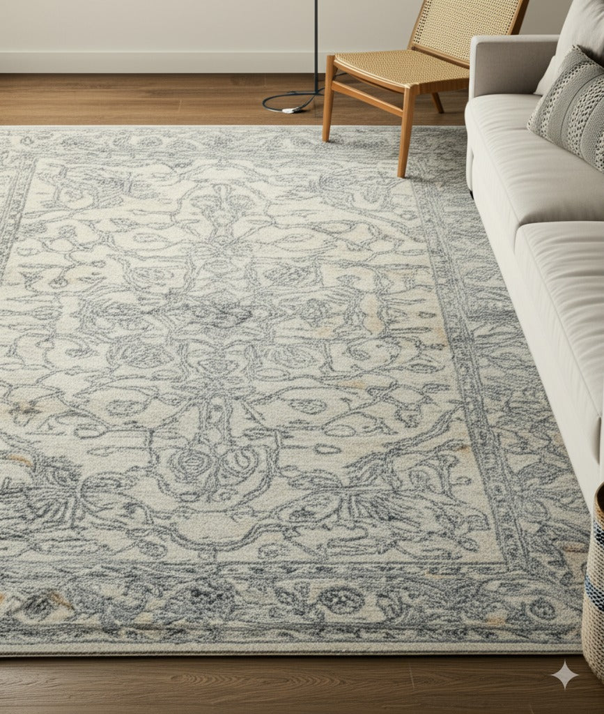Warm Bespoke Beige Hand Tufted Wool Rug