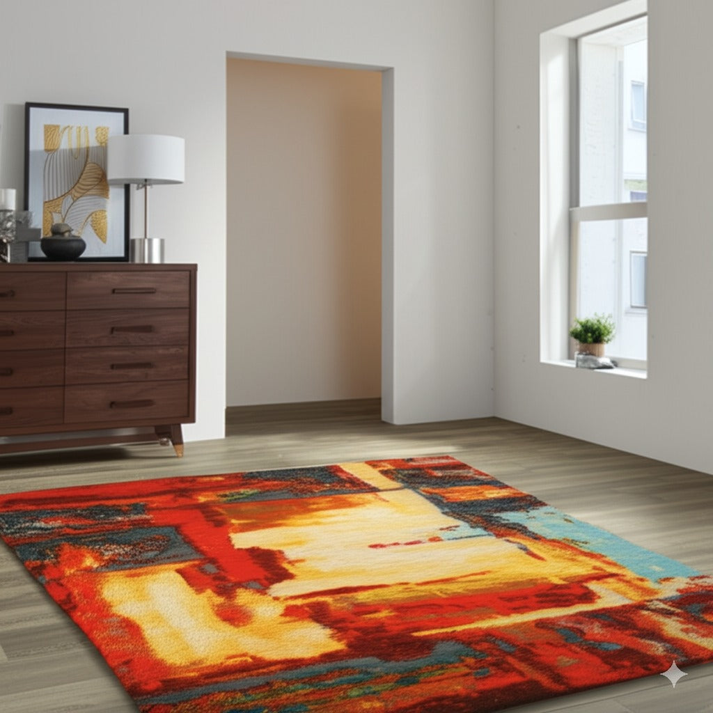 Bianca Isla Red Machine Made Rug