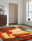 Bianca Isla Red Machine Made Rug