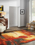 Bianca Isla Red Machine Made Rug