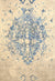 Isolated view of Modern Classic Blue Machine Made Rug, showcasing its design.